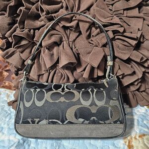 2004 Vintage Y2K Coach Demi Shoulder Bag Purse in Optic Signature Monogram